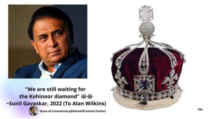 Sunil Gavaskar asks for Kohinoor diamond from Alan Wilkins during IPL commentary