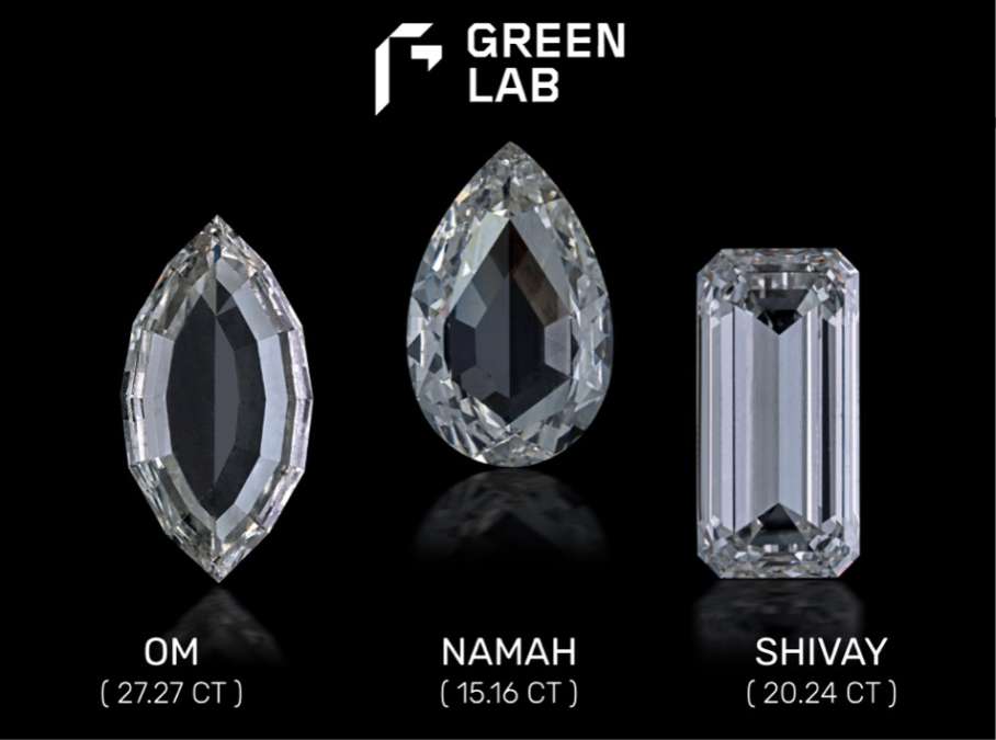 Greenlab grows 3 world largest polished Labgrown diamond