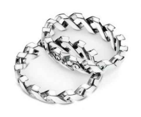 Desktop Metal 3D printed silver stackable rings © ChristianTse