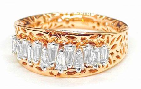 Dialmaz Jewellery - Alluring Rings - rings in white and yellow gold populated with diamonds-2