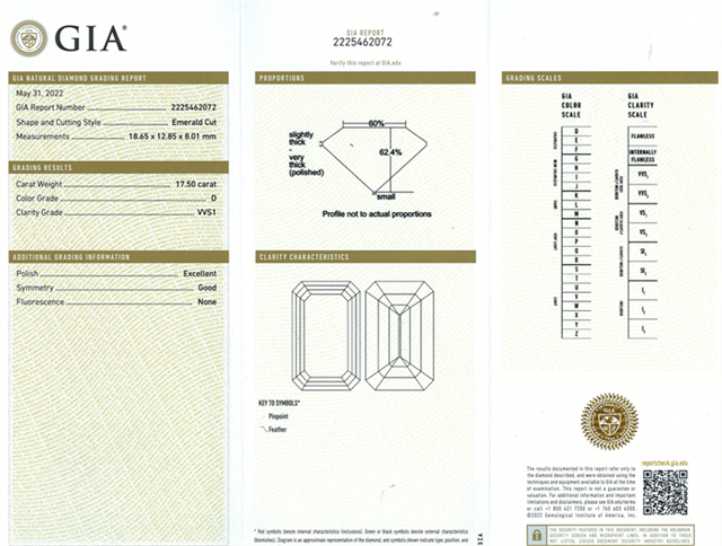 17.5-carat diamond expected to fetch €1.5M in Monaco-Cirtificate