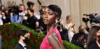 Anok Yai wearing Smiling Rocks at The Met Gala