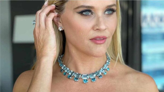 Reese Witherspoon stuns at Emmys with 210-carat sapphire necklace from Tiffany