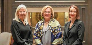 Iris Van der Veken, Susan Jacques and Johanna Levy at the Jewelers Mutual Group Conversations in Park City earlier in October