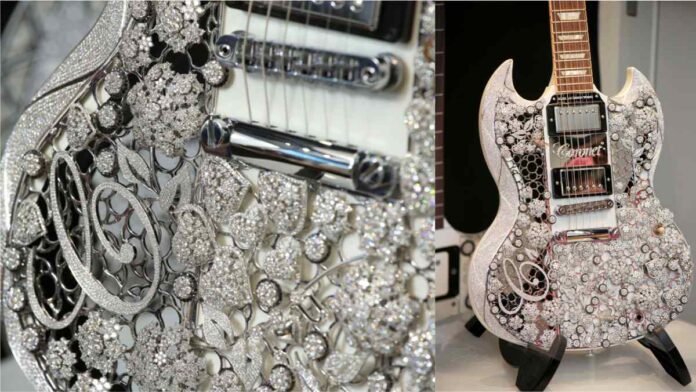 This guitar is studded with 11,441 diamonds and is priced at Rs 16 crore