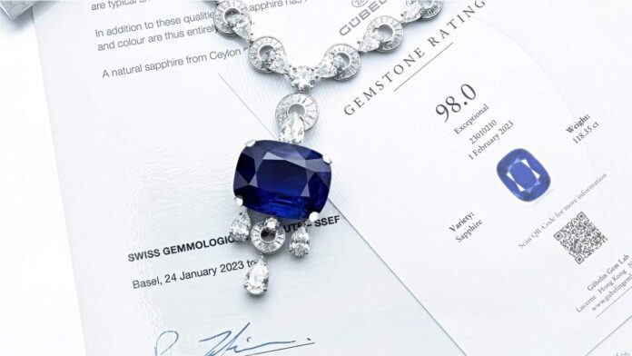 118.35-carat royal blue sapphire to be sold by Philips Hong Kong