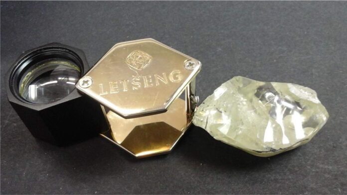 Gem Diamonds received a stunning 164 carat yellow diamond from the Letšeng min