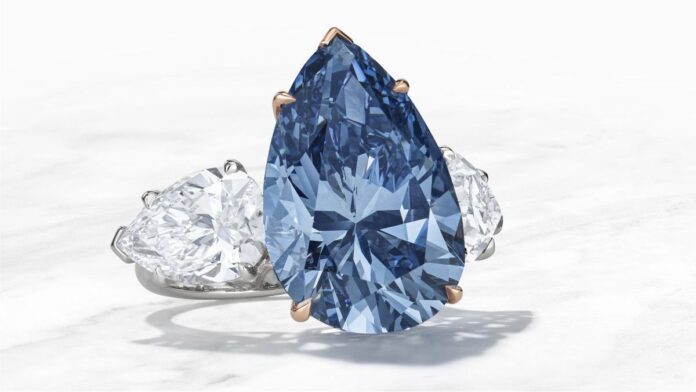 Christies to auction a 17.61 carat blue royal diamond