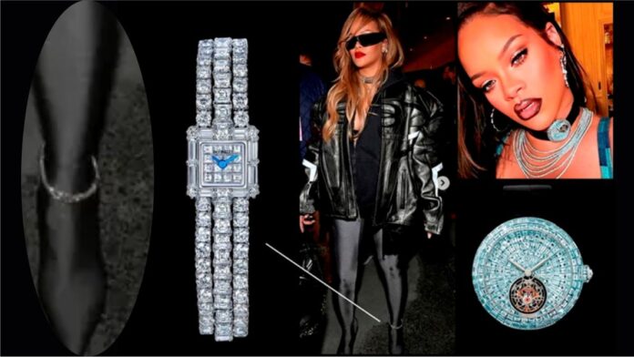 Singer Rihanna Wears $400,000 Diamond Watch on her ankle