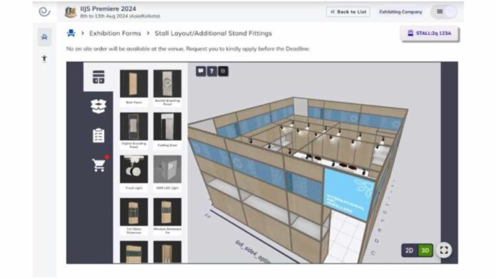 Exhibitors will be able to see their stall layout in 3D unique feature for IIJS exhibitions