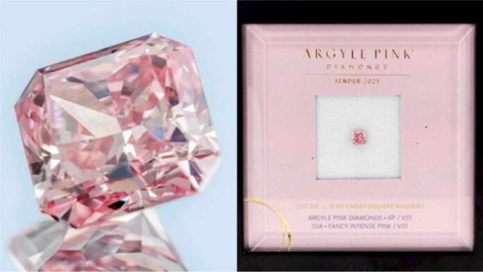 Loose 0-94 carat Argyle pink diamond to auctioned online