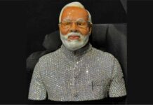 New York-based jeweler created lab grown diamond studded statue of PM Modi