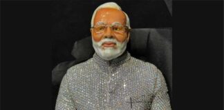 New York-based jeweler created lab grown diamond studded statue of PM Modi