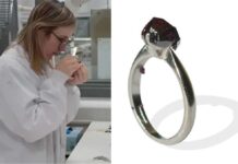 Worlds first ruby grown directly in jewellery setting