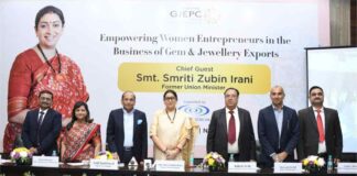 Women Entrepreneurs are driving innovation and growth in gem and jewellery sector Smriti Irani-1